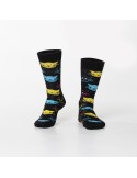 Black men\'s socks with cats SM26 - Online store - Boutique